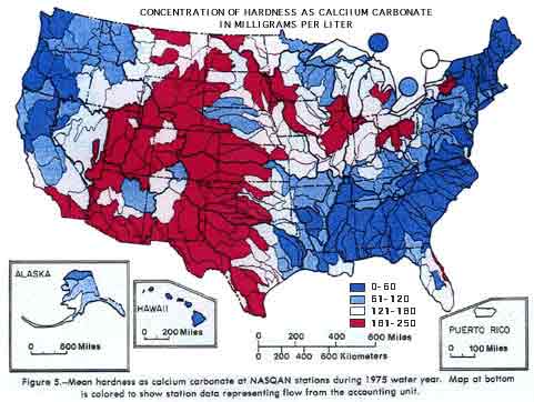 water hardness USA